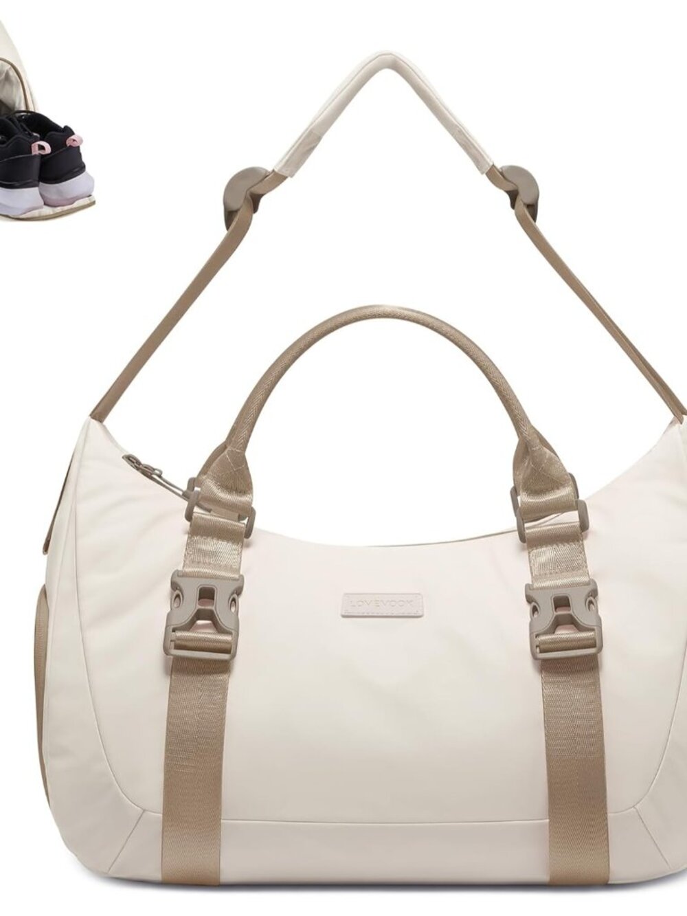 Gym Bag for Women Men, duffle bag for travel with shoe compartment, Small Gym To